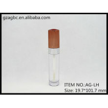 Plástico transparente & vazio redonda Lip Gloss tubo AG-LH, embalagens de cosméticos do AGPM, cores/logotipo personalizado